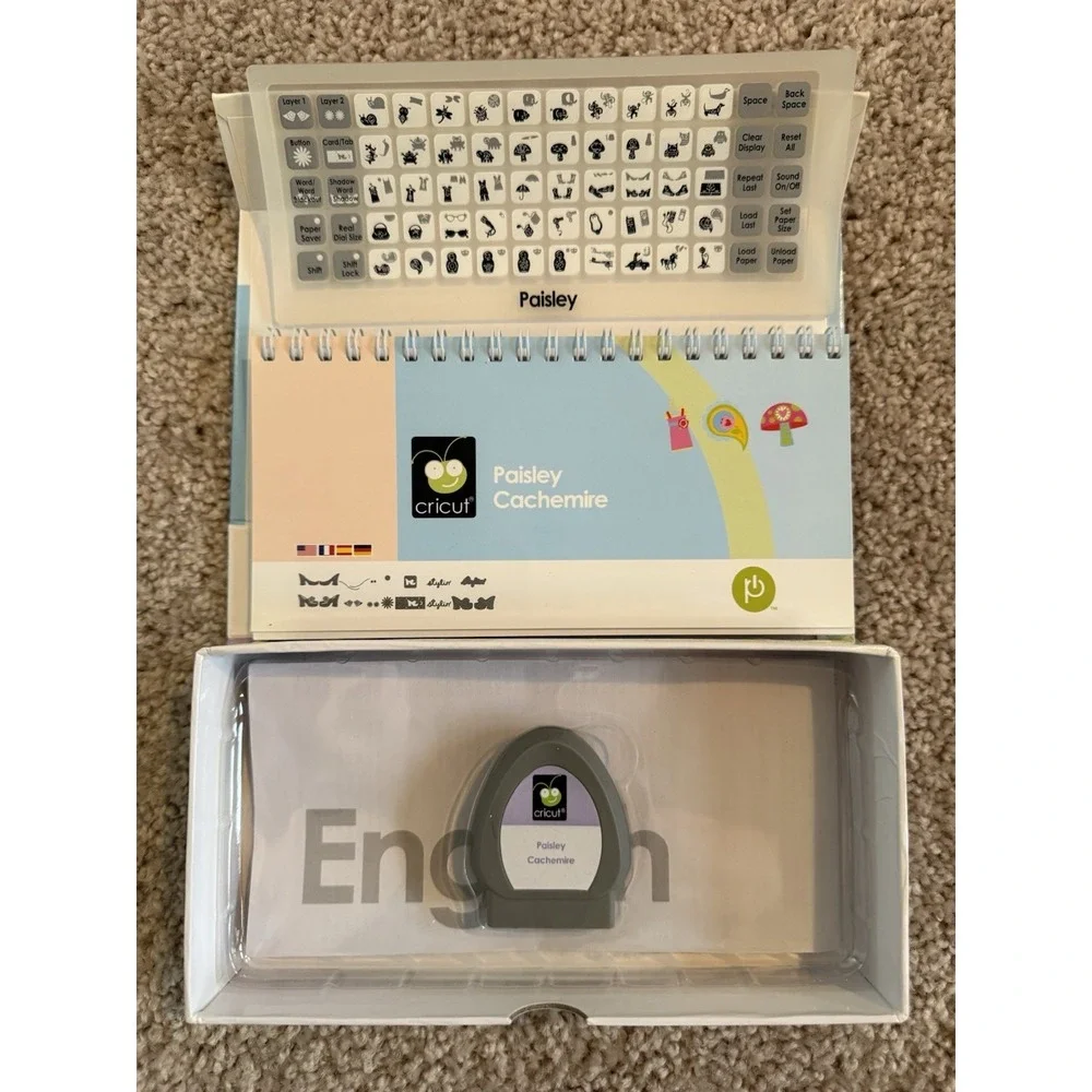 Cricut Paisley Cachemire Cartridge Complete w/ Box Overlay & Handbook 29-1591